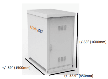 Lithi-Volt Self-Contained BESS 57.6KWH 12KW LiFePO4 Solar Battery System for Outside Installation product picture 4